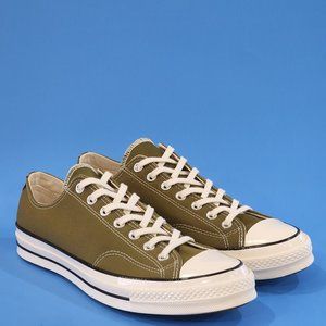 Converse Chuck 70 Low Ox 'Dark Moss' Khaki Canvas Unisex Sneakers 171568C NWT